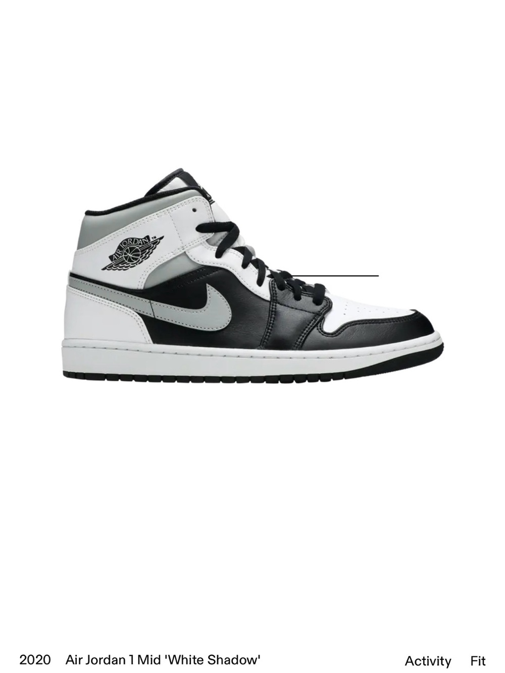 Air Jordan 1 Mid ‘White Shadow’ 2020 GS